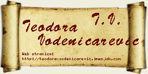Teodora Vodeničarević vizit kartica
